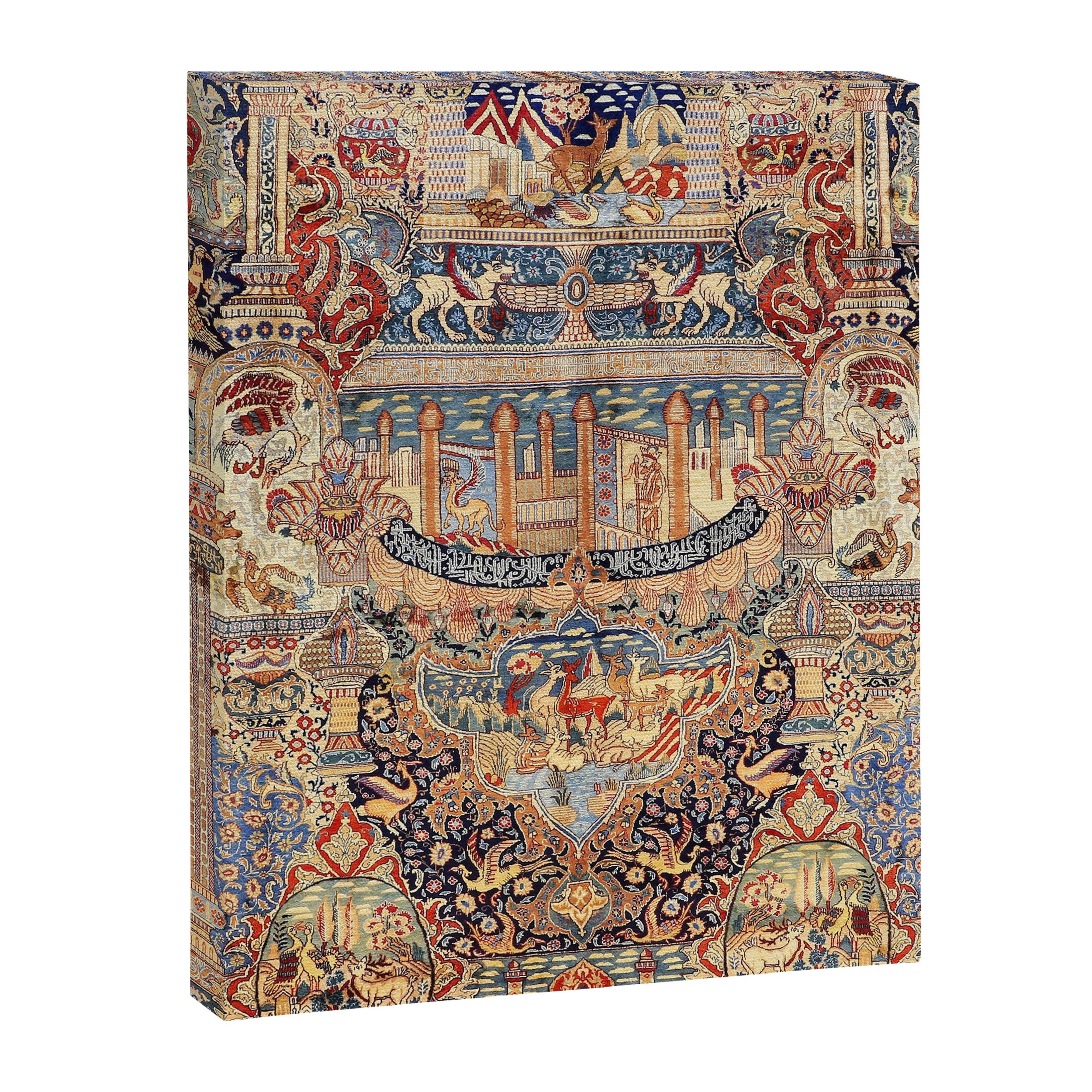 Golden City Antique Persian Kashmar Canvas Print Gallery Image 8