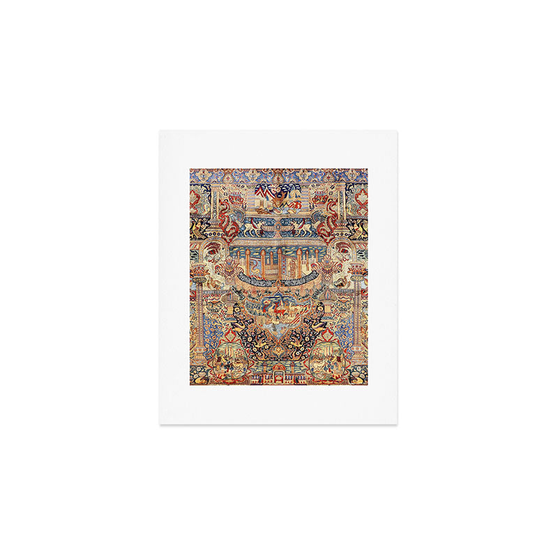 Golden City Antique Persian Kashmar Art Print Gallery Image 1