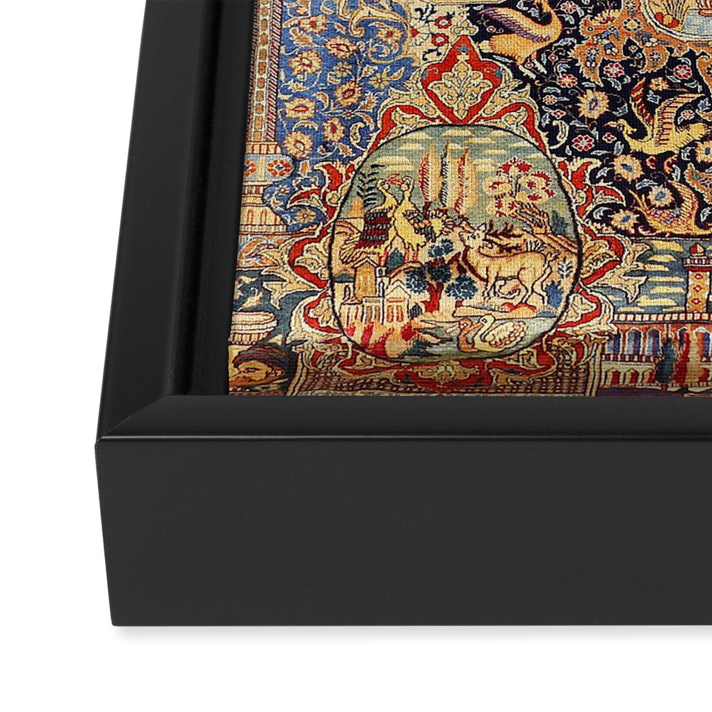 Golden City Antique Persian Kashmar Framed Canvas Print Gallery Image 3