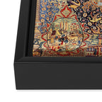 Golden City Antique Persian Kashmar Framed Canvas Print Gallery Image 3