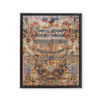 Golden City Antique Persian Kashmar Framed Canvas Print Gallery Image 8