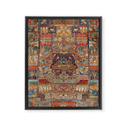 Golden Nature Antique Persian Kashmar Framed Canvas Print Gallery Image 6