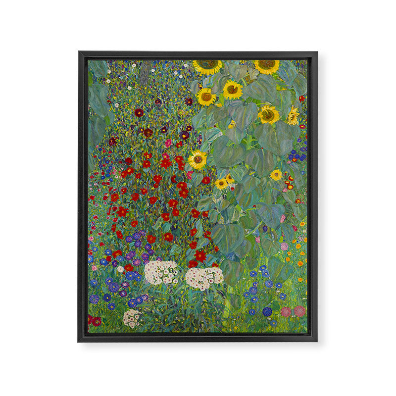 Gustav Klimt Farm Garden With Sunflowers  Framed Canvas Print Gallery Image 8