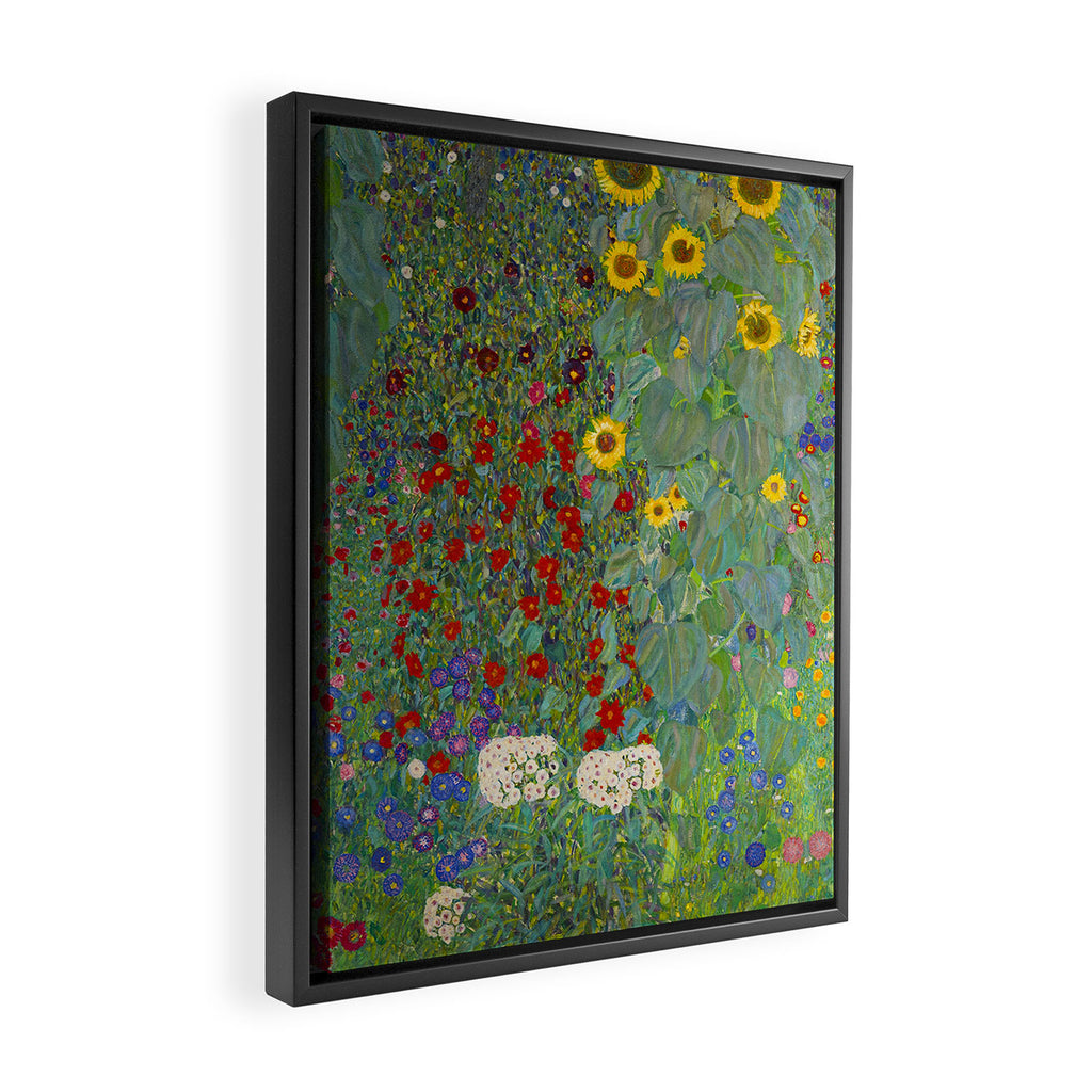 Gustav Klimt Farm Garden With Sunflowers  Framed Canvas Print Gallery Image 2