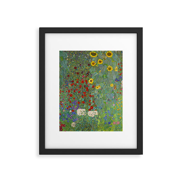 Gustav Klimt Farm Garden With Sunflowers  Framed Art Print Gallery Image 1
