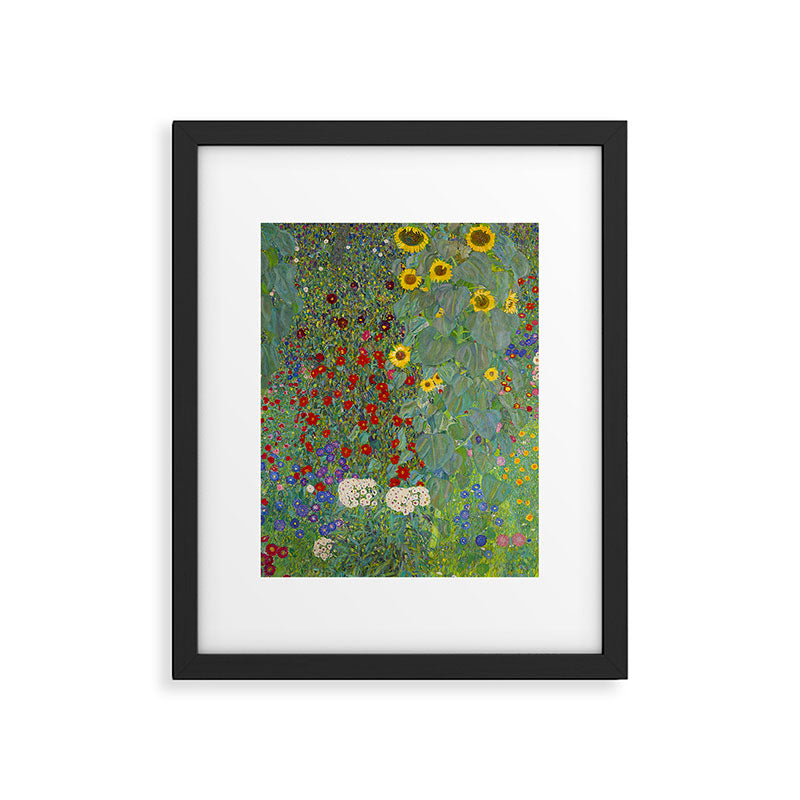 Gustav Klimt Farm Garden With Sunflowers  Framed Art Print Gallery Image 4