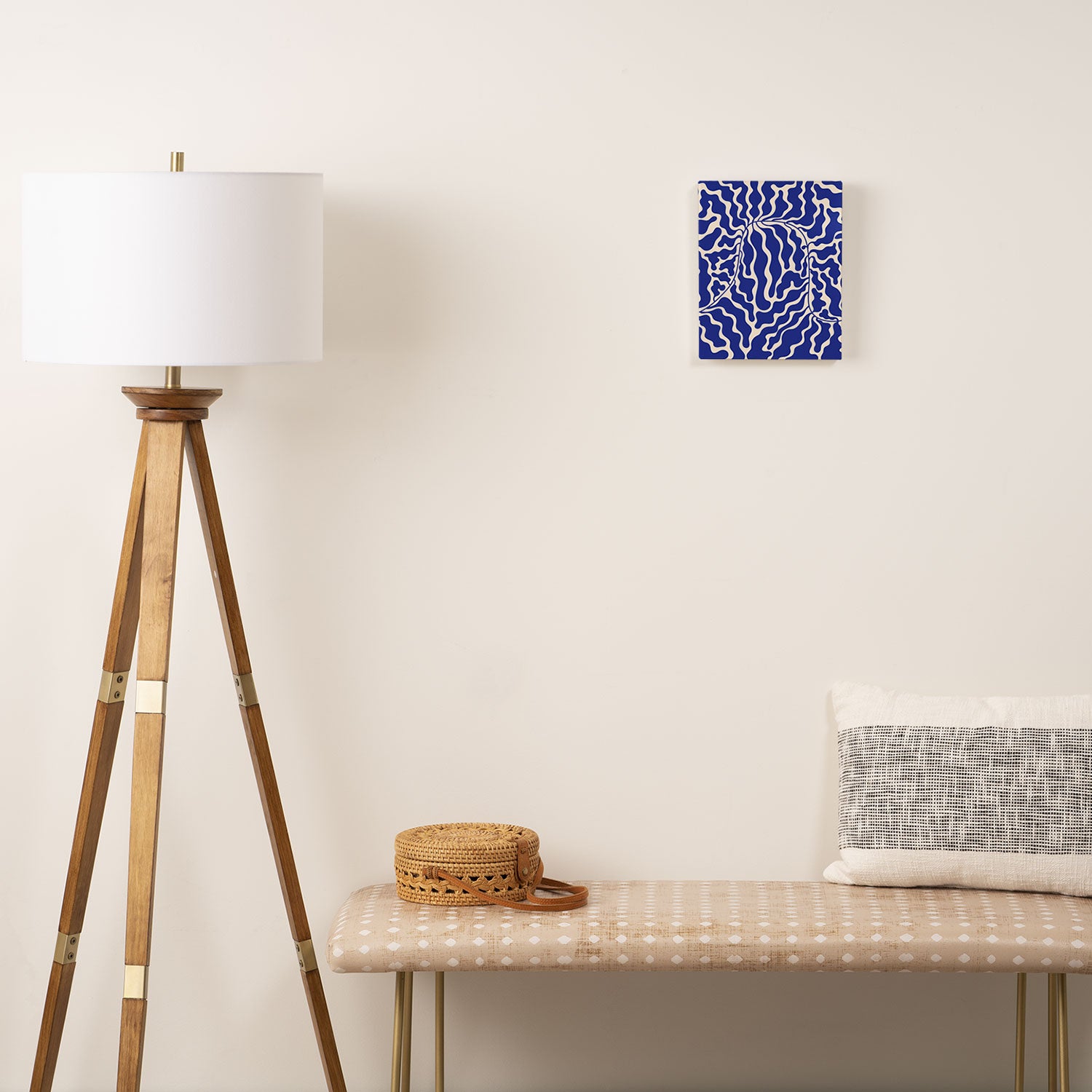 Henri Matisse Abstract Navy. Blue Leaf Art Canvas Print Gallery Image 2