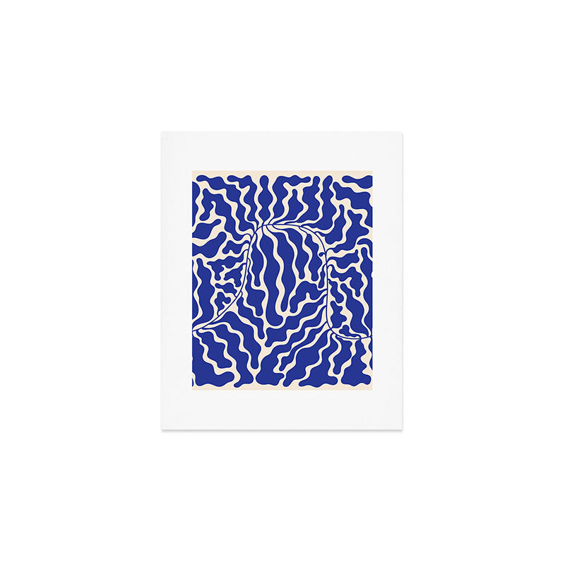 Henri Matisse Abstract Navy. Blue Leaf Art Art Print Gallery Image 1