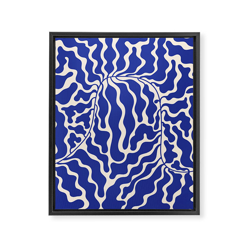 Henri Matisse Abstract Navy. Blue Leaf Art Framed Canvas Print Gallery Image 6