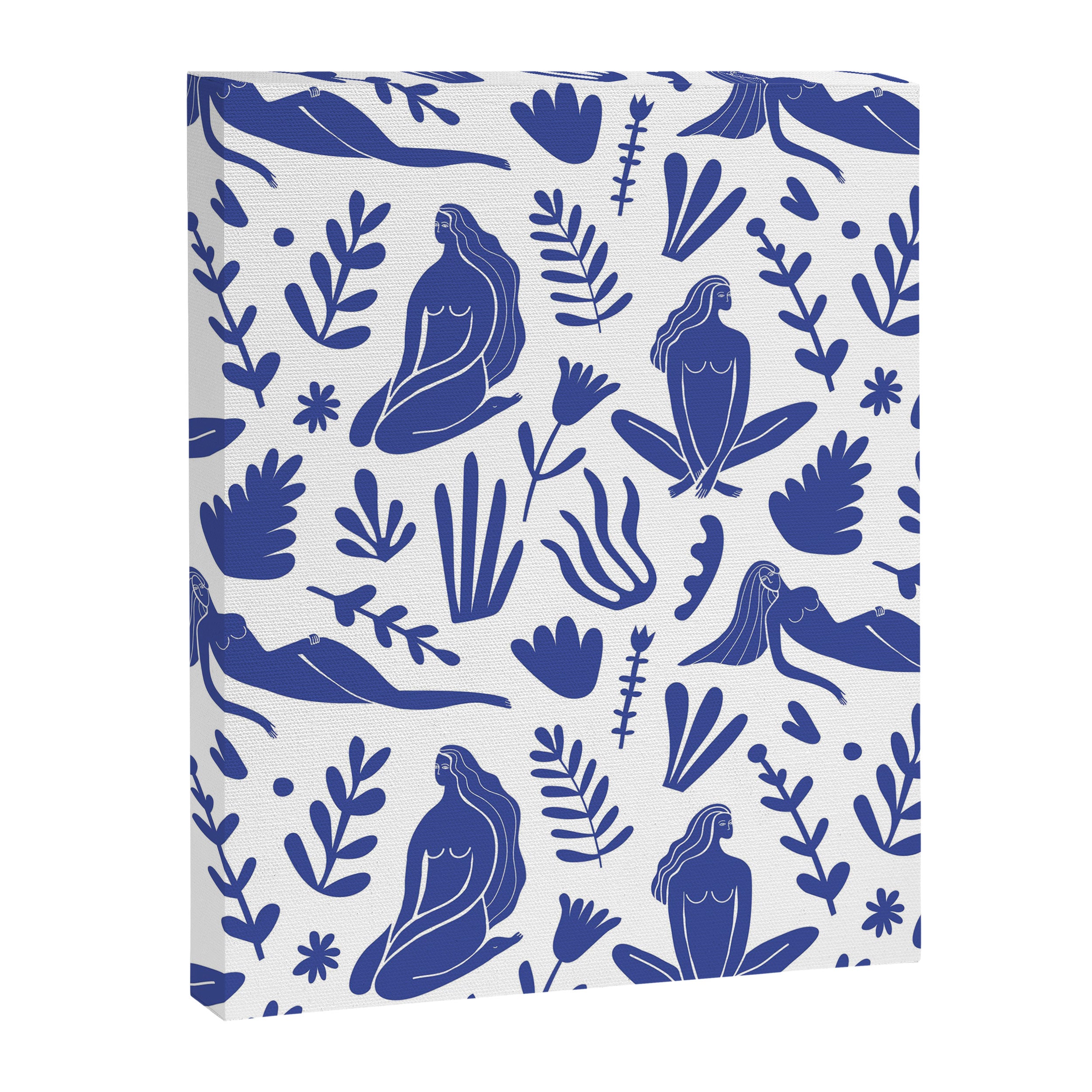 Henri Matisse Inspired Blue Nude Boho Female Figurative Pattern Canvas Print Gallery Image 8