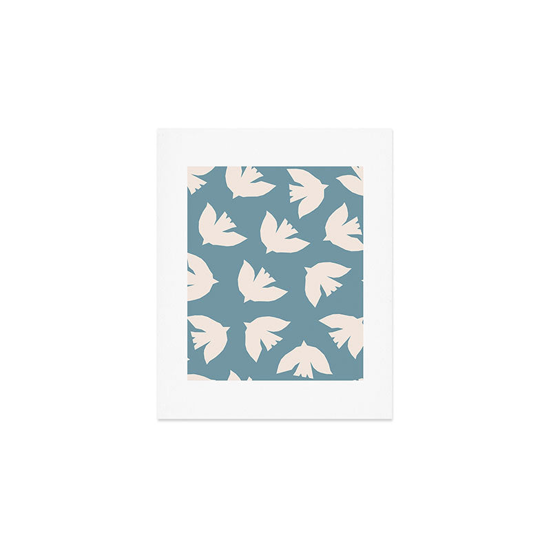 Henri Matisse Inspired Flying Doves Bird Pattern Art Print Gallery Image 1