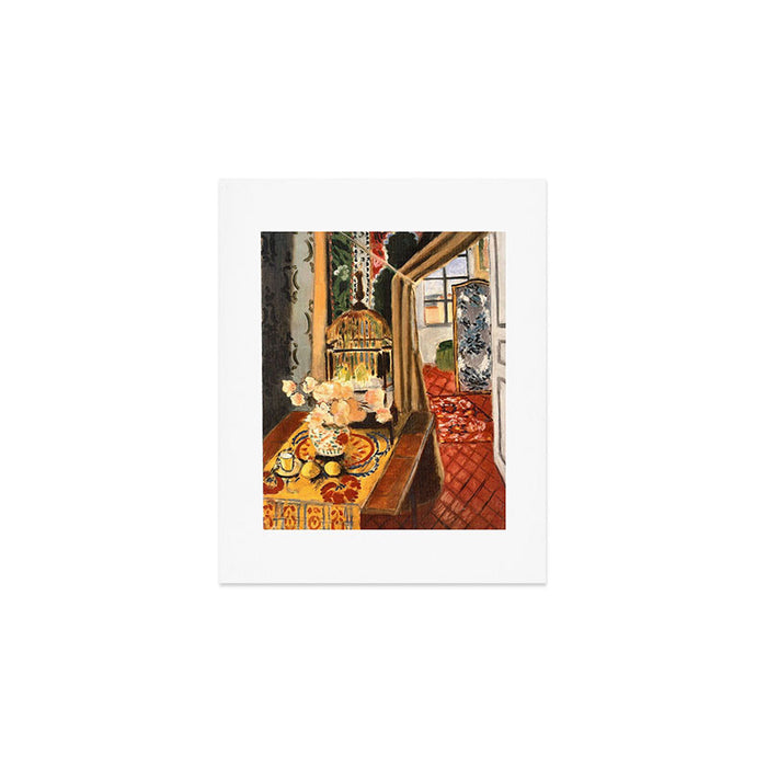 Henri Matisse Interior with Flowers & Parakeets Art Print Gallery Image 1