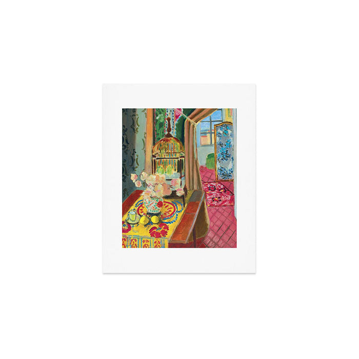 Henri Matisse Interior with Flowers & Parakeets II Art Print Gallery Image 1