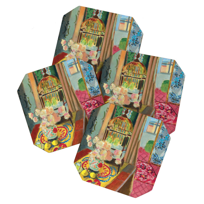Henri Matisse Interior with Flowers & Parakeets II Coaster Gallery Image 1