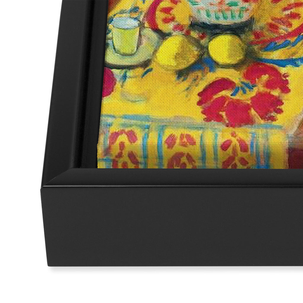Henri Matisse Interior with Flowers & Parakeets II Framed Canvas Print Gallery Image 3