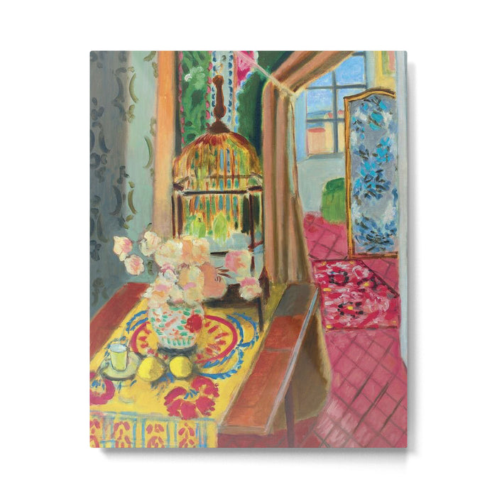 Henri Matisse Interior with Flowers & Parakeets II Metal Print Gallery Image 1