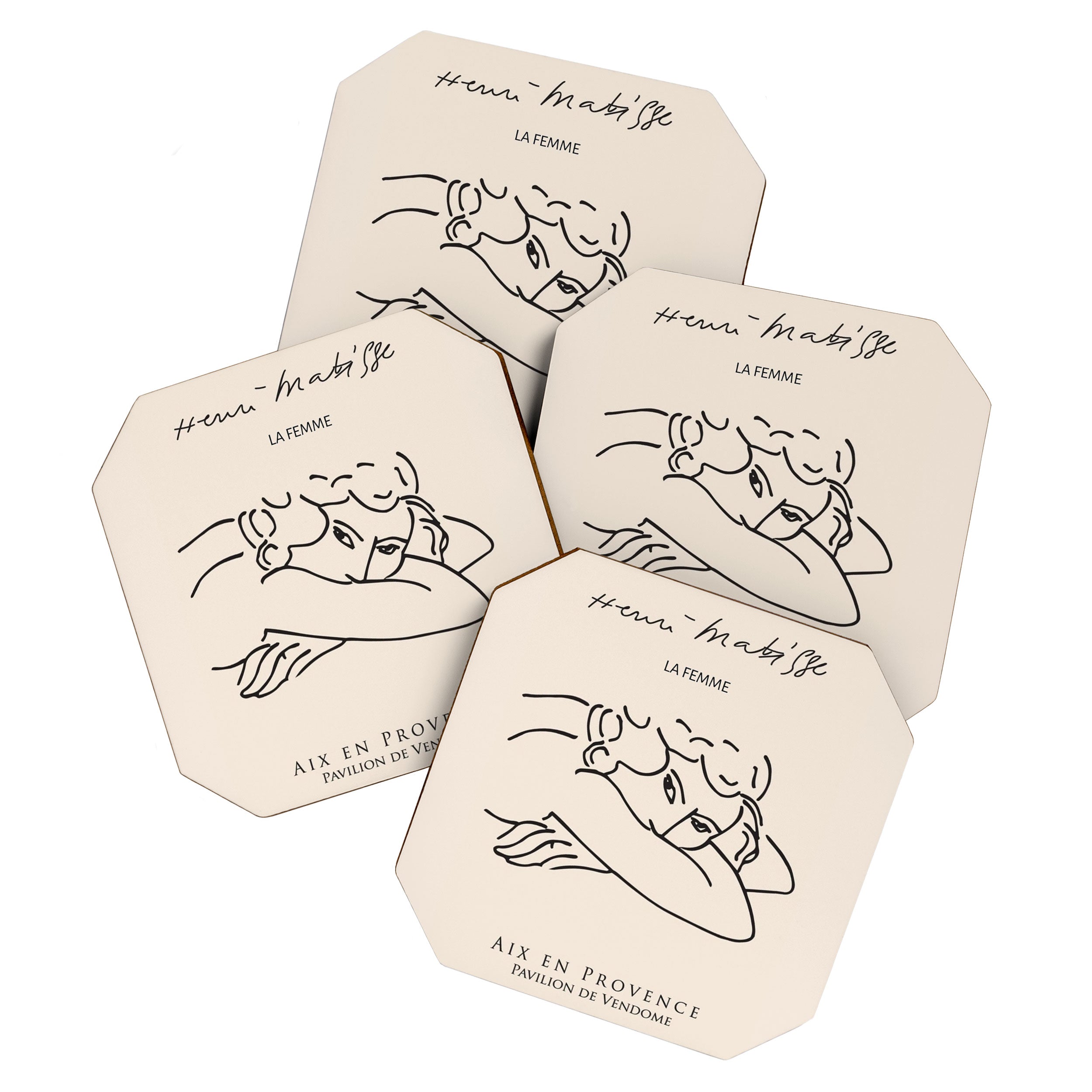 Henri Matisse 'La Femme' Female Nude Figurative Line Art Coaster Gallery Image 1