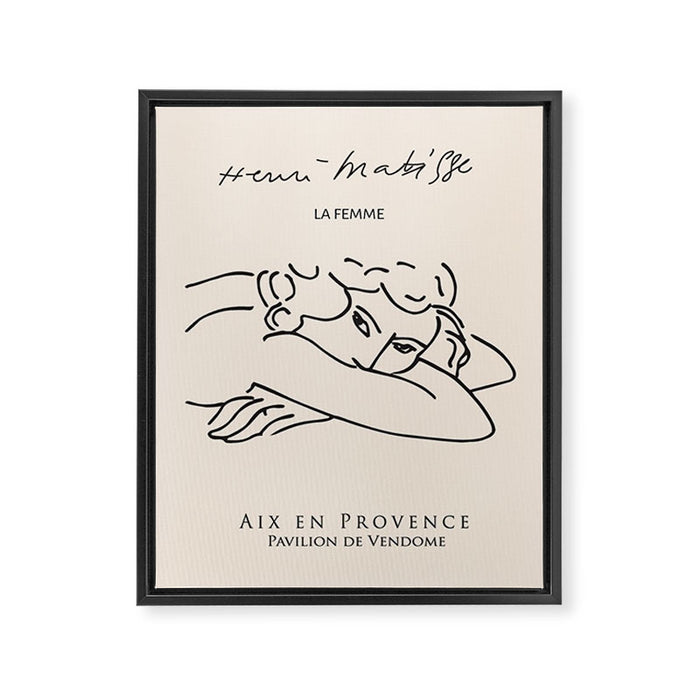 Henri Matisse 'La Femme' Female Nude Figurative Line Art Framed Canvas Print Gallery Image 1