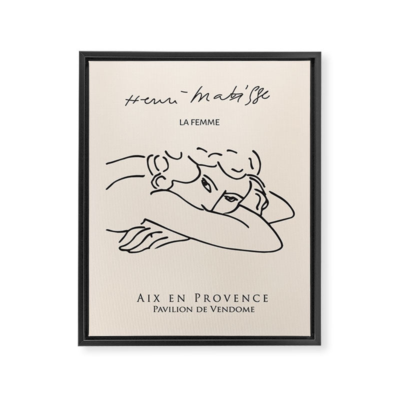 Henri Matisse 'La Femme' Female Nude Figurative Line Art Framed Canvas Print Gallery Image 8