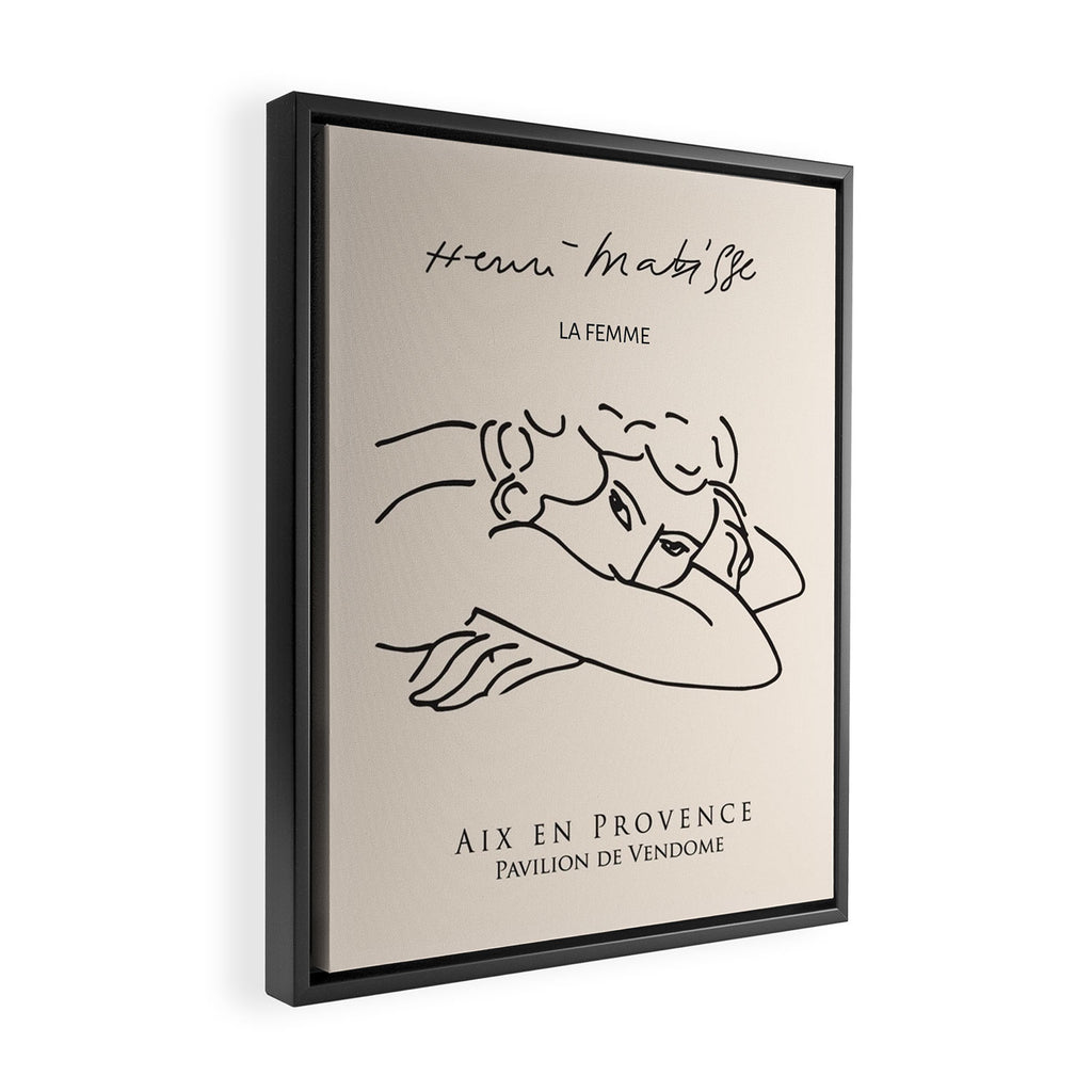 Henri Matisse 'La Femme' Female Nude Figurative Line Art Framed Canvas Print Gallery Image 2