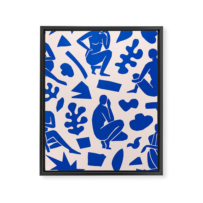 Henri Matisse The Blue Nude Cut Outs Art Pattern Framed Canvas Print Gallery Image 1