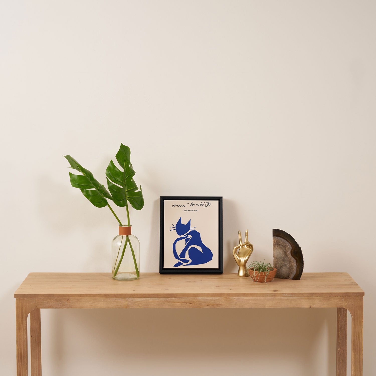 Henri Matisse 'The Night Cat' Blue Feline Abstract Figure Art Framed Canvas Print Gallery Image 4
