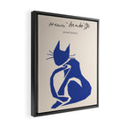Henri Matisse 'The Night Cat' Blue Feline Abstract Figure Art Framed Canvas Print Gallery Image 2