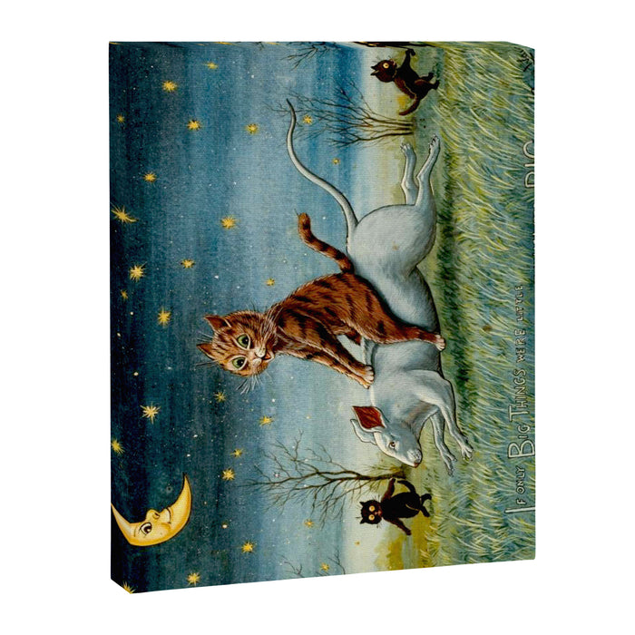 'If Only Big Things Were Little, and Little Things Were Big' by Louis Wain Canvas Print Gallery Image 1