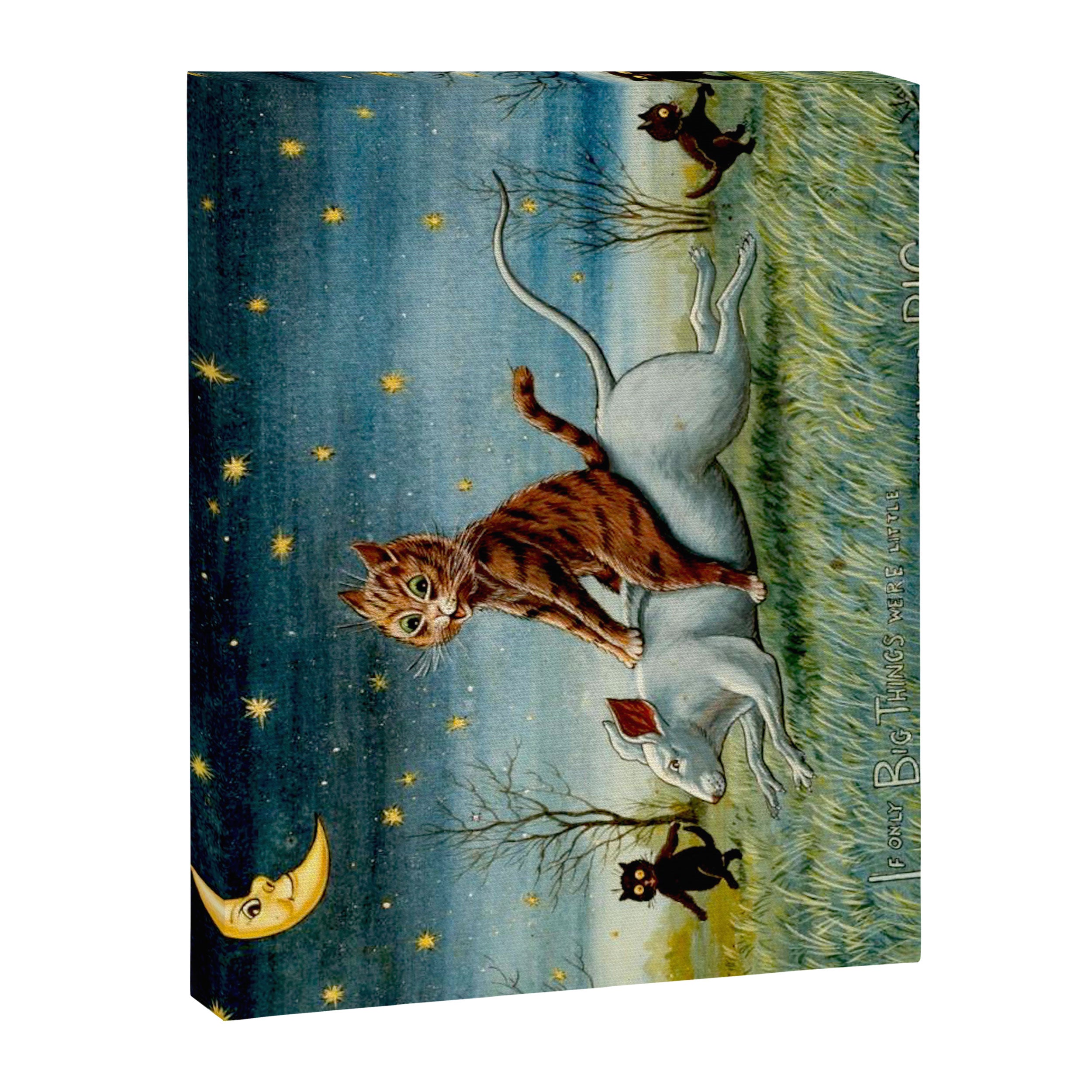 'If Only Big Things Were Little, and Little Things Were Big' by Louis Wain Canvas Print Gallery Image 6