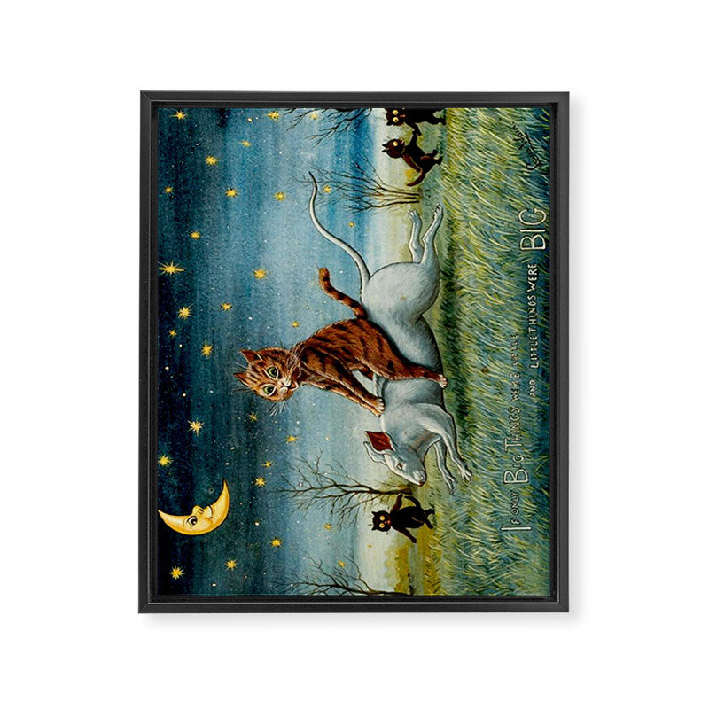 'If Only Big Things Were Little, and Little Things Were Big' by Louis Wain Framed Canvas Print Gallery Image 6