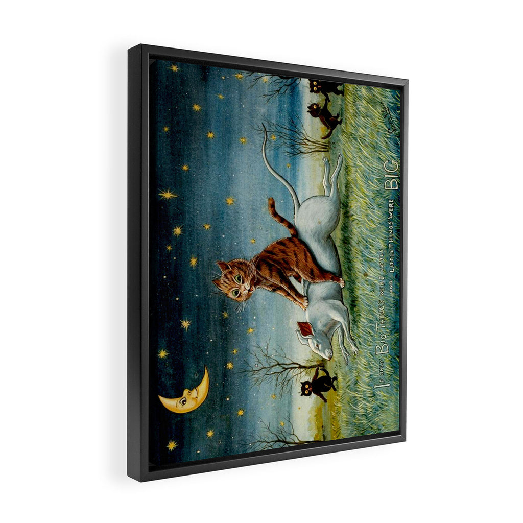 'If Only Big Things Were Little, and Little Things Were Big' by Louis Wain Framed Canvas Print Gallery Image 2