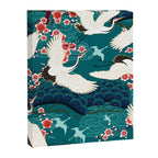 Japanese Crane Oriental Teal Ocean Pattern Canvas Print Gallery Image 6