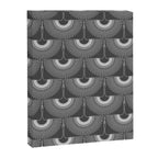 Japanese Crane Ornate Art Deco Dark Monochrome Pattern II Canvas Print Gallery Image 8