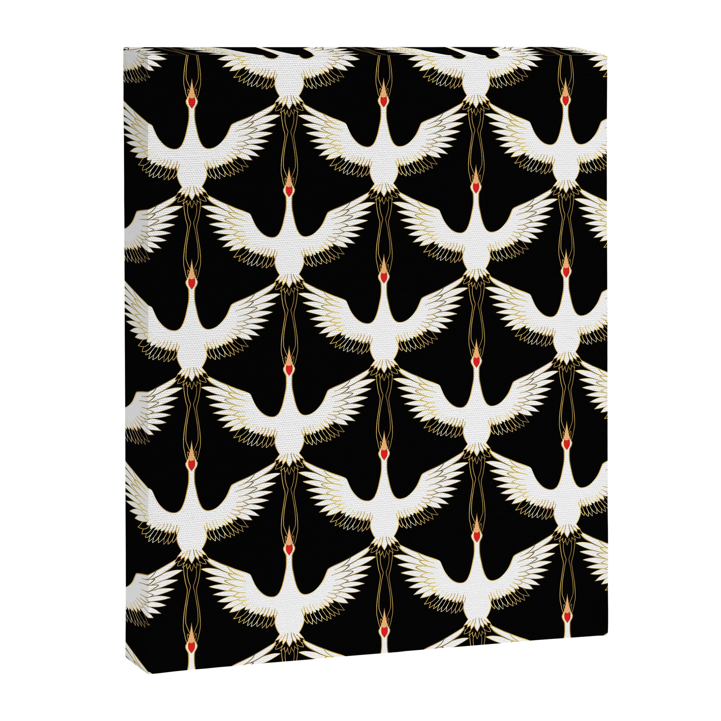Japanese Crane Ornate Art Deco Pattern Canvas Print Gallery Image 8