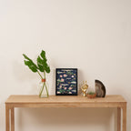 Japanese Crane Tropical Exotic Flower Pattern Framed Canvas Print Gallery Image 4