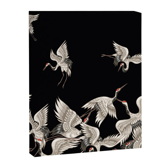 Japanese Flying Herons Canvas Print Gallery Image 1