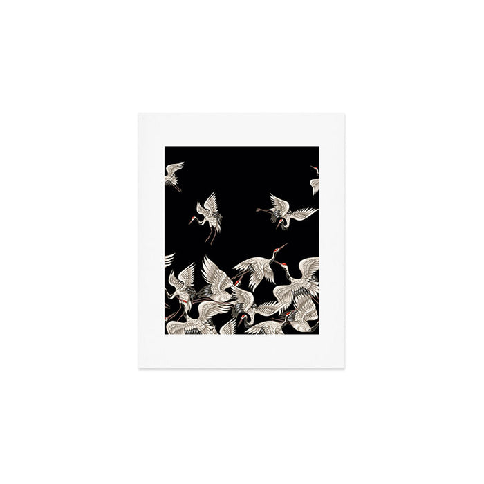 Japanese Flying Herons Art Print Gallery Image 1