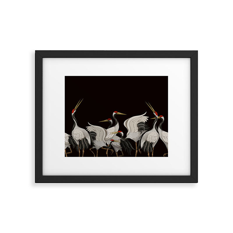 Japanese Heron Landscape Framed Art Print Gallery Image 4
