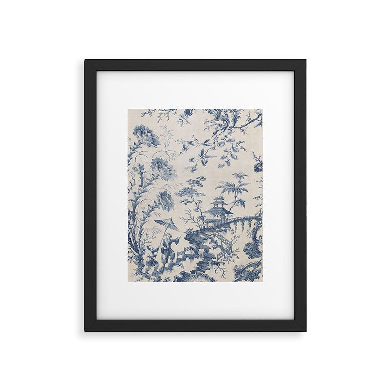 Jean Baptiste Pillement Chinoiserie Toile de Jouy Framed Art Print Gallery Image 5