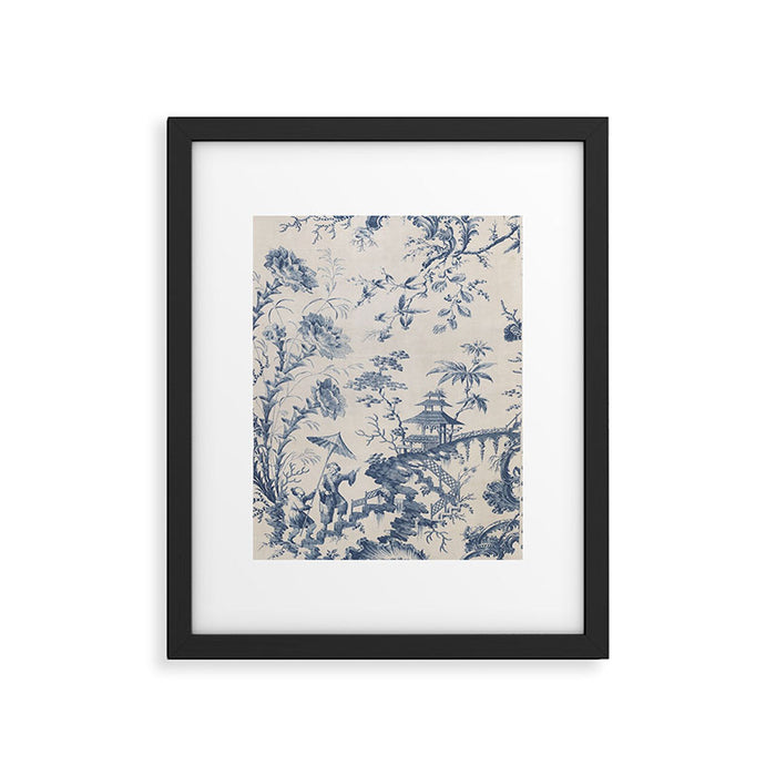 Jean Baptiste Pillement Chinoiserie Toile de Jouy Framed Art Print Gallery Image 1