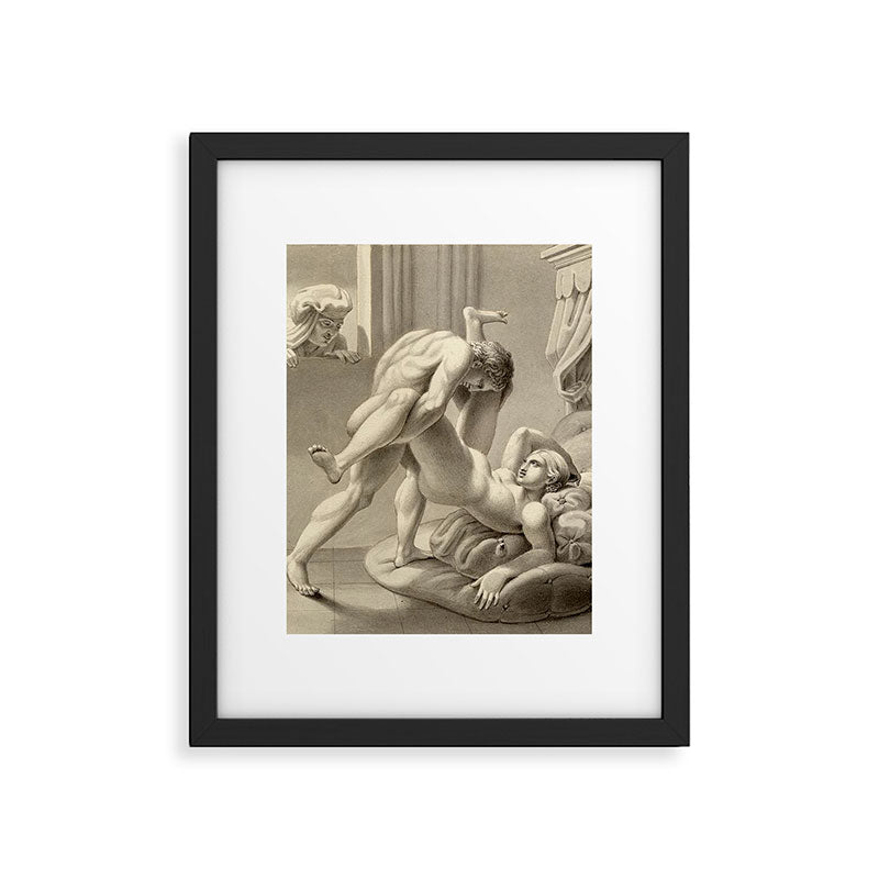  Jean Frédéric Maximilien de Waldeck Erotic Lovers XII Framed Art Print Gallery Image 4