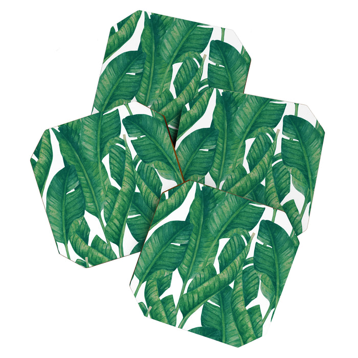 Jungle Leaves Tropical Botanical Coaster Gallery Image 1