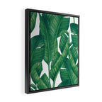 Jungle Leaves Tropical Botanical Framed Canvas Print Gallery Image 2