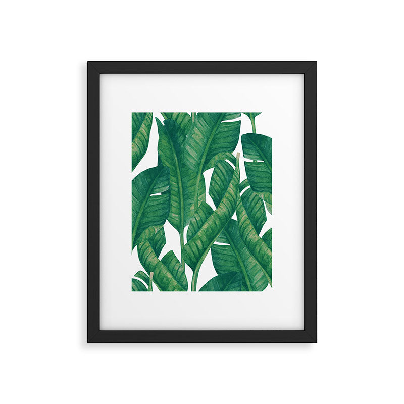 Jungle Leaves Tropical Botanical Framed Art Print Gallery Image 4