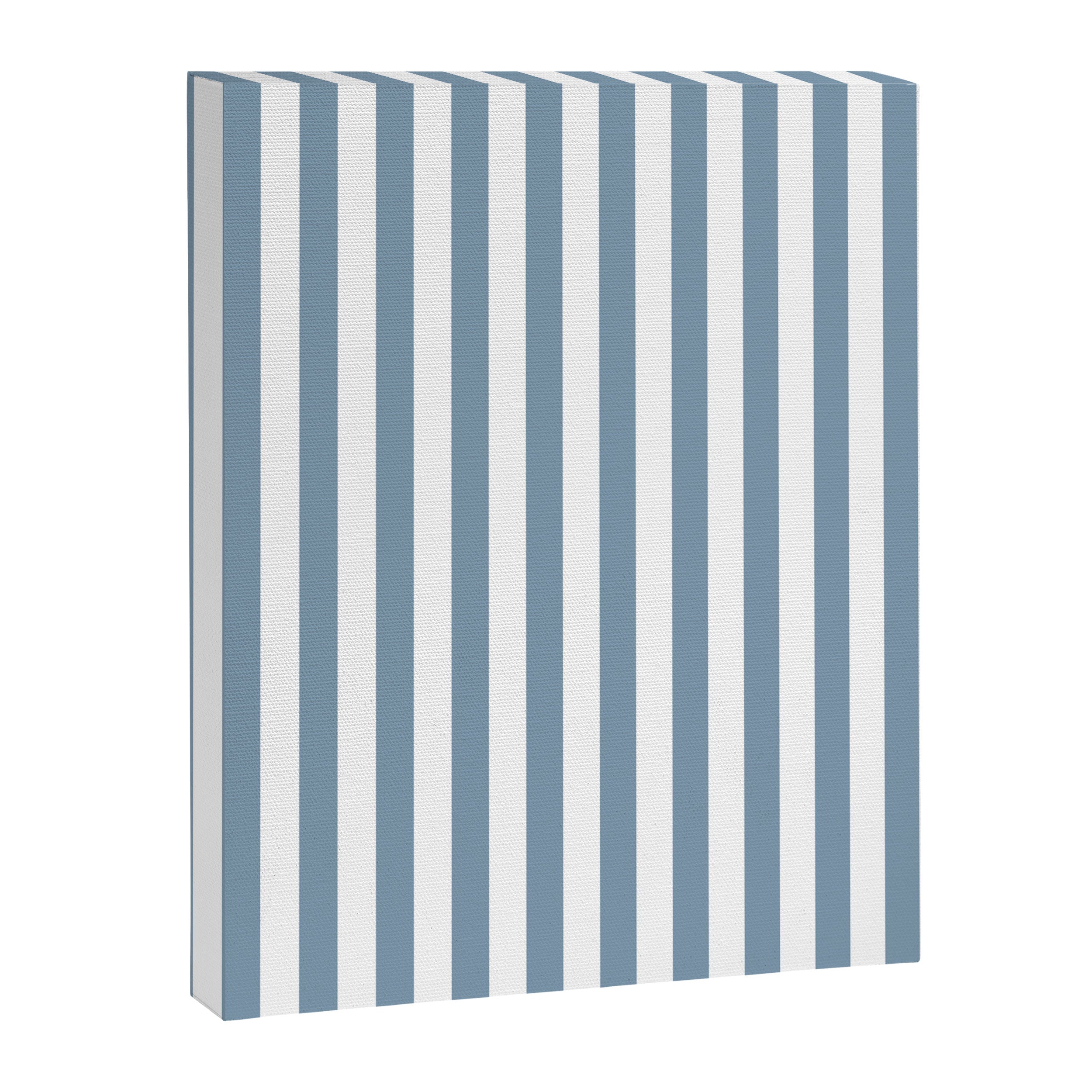 Light Blue & White Simple Stripe Canvas Print Gallery Image 8