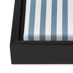 Light Blue & White Simple Stripe Framed Canvas Print Gallery Image 3
