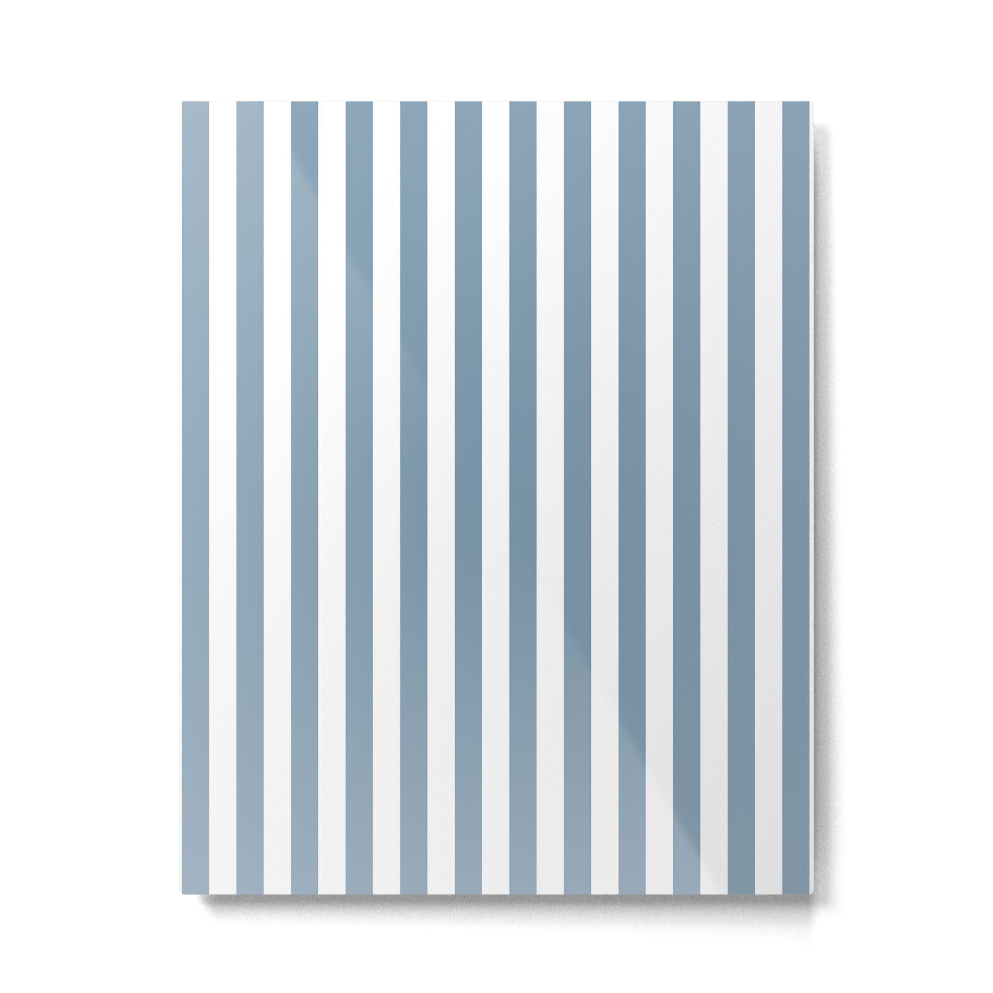 Light Blue & White Simple Stripe Metal Print Gallery Image 6