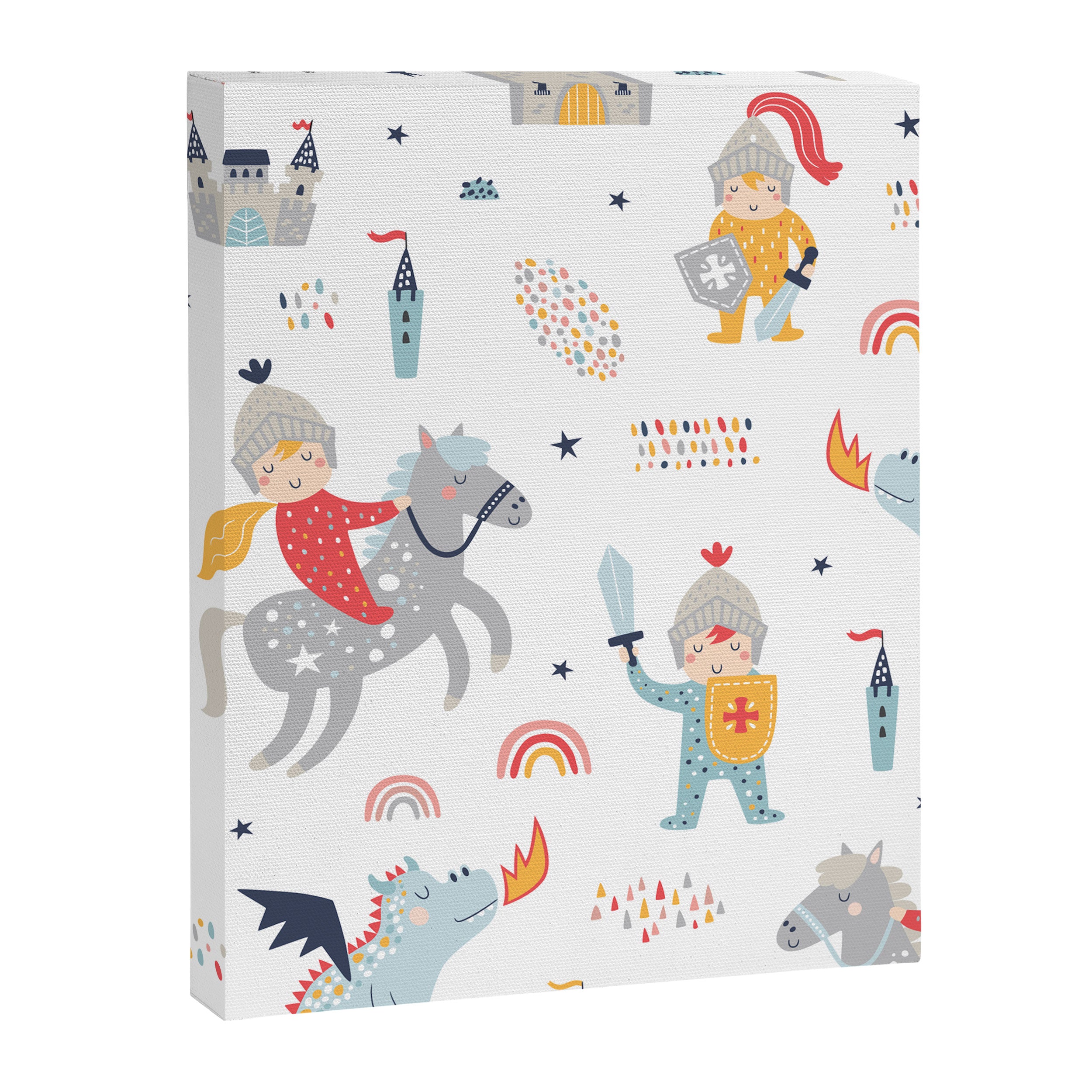 Magical Knight, Dragon & Castle Canvas Print Gallery Image 8