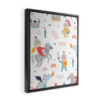Magical Knight, Dragon & Castle Framed Canvas Print Gallery Image 2