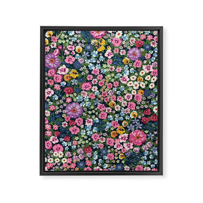 Magical Meadow Boho Hippy Garden Floral Framed Canvas Print Gallery Image 1